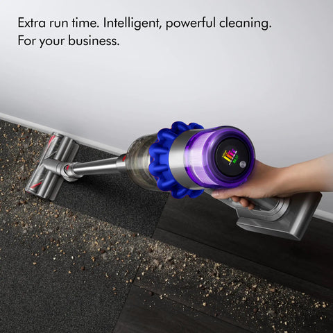V15 Detect Pro Cordless Vacuum Cleaner With Smart Debris Sensing And Power Trigger cleaning debris on carpet and floor edge