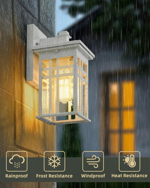 Dusk To Dawn Outdoor Wall Light 2 Pack Dope Exterior Sconce for Garage Porch Doorway Balcony and Garden with rainproof icons