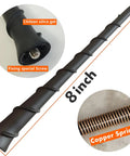 Dodge Avenger 2011 2014 8 inch rubber antenna mast replacement with internal copper coil, flexible and weatherproof design.