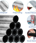 Features of 10 Pack Self Adhesive Pipe Insulation Foam Tubes With Aluminum Foil Wraps For Spigots And Outdoor Pipes, Winter Freeze Protection