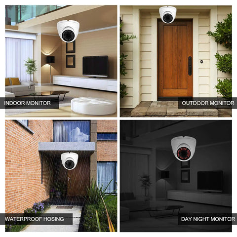 4 In 1 HD Outdoor Dome CCTV Cam With 2.8-12mm Varifocal Lens Weatherproof Metal Housing 36 IR LEDs Day Night in various settings