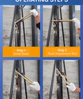 Height adjustment steps for Adjustable Gantry Crane 2-Ton Portable Hoist Frame With Trolley, Sling, Shackles, Hooks And Festoon System