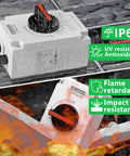 Foolproof Solar Pv Disconnect Switch 32 Amp Dc1500v Rapid Shutoff Isolator with IP66 seal under rain and fire effects.