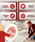 Heavy Duty Double Sided Rug Tape For Area Rugs And Hardwood Floors, 2 Inch By 30 Yards shown in living room context