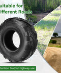 145/70-6 Tubeless Tire For Mini Bikes And ATVs, Wide Fit with off-road background, suitable for Coleman and Motovox models