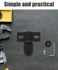 Heavy Duty Glass Door Pivot Hinge in Stainless Steel for Bathroom Shower Doors Premium Finish with tools on gray surface