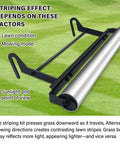 21 Inch Mower Stripe Kit Stainless Steel Roller With Bearings for EGO Walk Behind Mowers shown on lawn background
