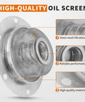 Close-up of Oil Screen Kit 00 9924 0 For 1500 1600cc VW Type 1 Beetle Bug, showcasing steel mesh and high-quality material