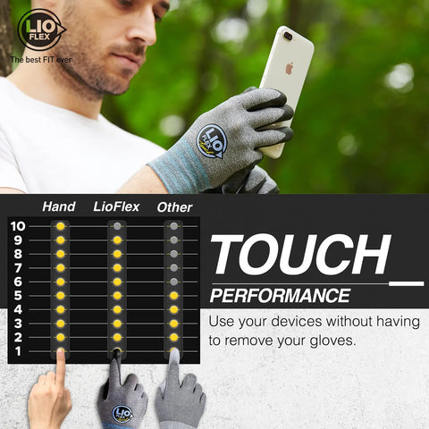 Thin Lightweight Nitrile Foam Coated Work Gloves With Touchscreen Fingers, 3 Pairs, Unisex Fit For Women And Men, Super Grippy, Flexible And Comfortable, Ideal For Warehouse Workers, Delivery Drivers, And Everyday Tasks