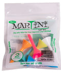 Pack of 6 assorted high-visibility colors 2 inch durable plastic golf tees for consistent drives and easy tee starts in practice rounds.