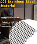12 Pieces 3mm By 300mm 304 Stainless Steel Round Rods For Metalworking Hobby And Diy Projects Smooth Shafts Ideal For Industry Crafting And Toolmaking displayed on a shelf