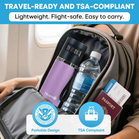 Rock Solid Electric Breast Milk Cooler Featuring Dual Four Ounce Insulated Storage Bottles, Usb C Powered Portable Nursing Chiller inside a backpack.