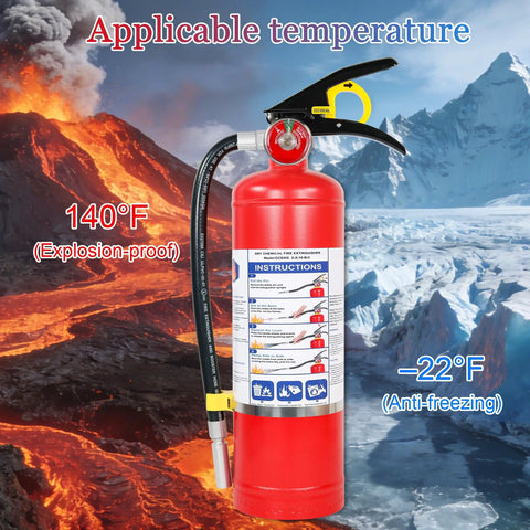 Five Pound Abc Dry Chemical Fire Extinguisher With Solid Wall Mount Bracket For House Garage And Pickup Truck Safety Kit Legit Built To Crush Class A B C Fire Hazards Smooth
