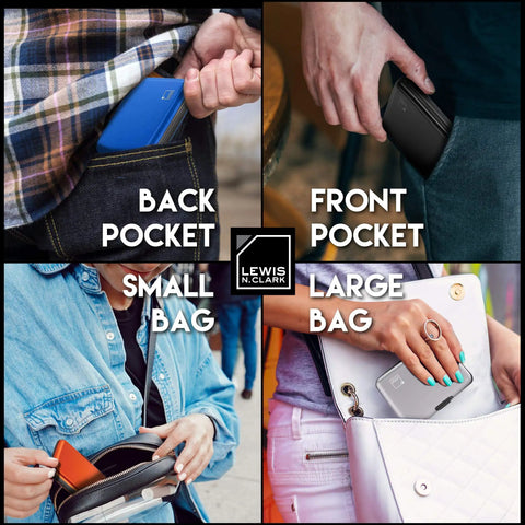RFID Blocking Aluminum Premium Grade Wallet Card Holder With Secure Clasp Slim Metal Wallet For Men And Women used in pockets and bags