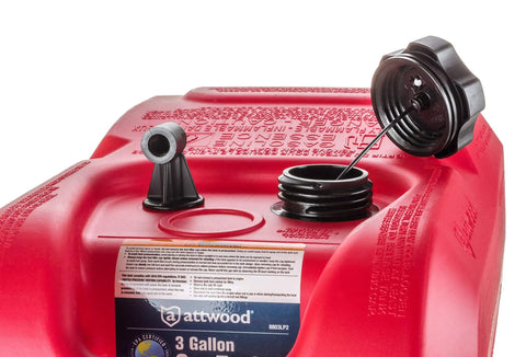 EPA And CARB Certified 3 Gallon Portable Marine Boat Fuel Tank With Automotive Grade Multi Layer Construction Automatic Vacuum Valve