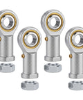 Heavy Duty PHSB4 Rod End Bearing One Quarter Inch Bore One Quarter Twenty Eight Right Hand Thread Chrome Plated Steel Build Rock Solid 4 pack with jam nuts