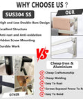 Comparison of Double Towel Bar Set For Bathroom Wall Mount Black Towel Rack Made From SUS304 Stainless Steel and cheap materials