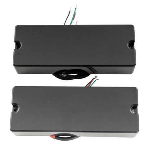 MDC5 Ceramic Magnet Soapbar Style Bass Pickup Set for 5 String Neck and Bridge with 14.4K Output, high output aggressive tone