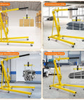 Heavy Duty Hydraulic Engine Hoist Cherry Picker Crane Packs A Bad Ass 4400 Lb Capacity for garage and industrial use.