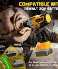 Cordless Impact Wrench Half Inch Drive For DeWalt 20V Battery With High Torque 2300 Nm And 1700 Foot Pounds in use on car brakes