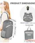 35L Foldable Waterproof Backpack For Outdoor Adventures Equipped With Wet Clothes Compartment Ultra Lightweight Travel Daypack dimensions