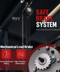 Hand Chain Hoist 1 Ton Capacity With 10 Ft Chain 2 Beefy Heavy Duty Hooks Manual Chain Fall For Warehouse Overhead Lifting