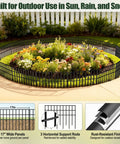 15 Pack Dog And Critter Barrier Fence With 21.25 Feet Of No Dig Under Fence Barrier for Yard, round garden setup.