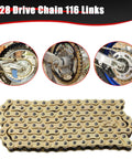 Gold 428 Drive Chain With 116 Links And Chain Breaker Tool For 110Cc To 125Cc Dirt Bikes ATVs Go Karts And 4 Wheelers