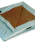 Heavy Duty Reversible Tarp 16 by 20 in Silver Brown, 10 Mil Polyethylene folded showing silver and brown sides