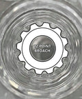 Clear Acrylic Replacement Faucet Knob Set for Windsor Tub and Shower, 12 Spline Broach compatibility close-up view