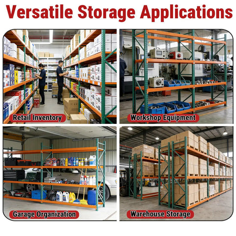 Heavy Duty Industrial Pallet Racking System With Rock Solid Q235 Steel Build And 4062 Lbs Capacity Per Bay For Warehouse Garage Workshop Storage And Everyday Gear Needs