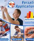 350-piece wire connector kit with color-coded caps; assorted 5 sizes for quick-connect wiring