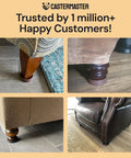 Rubber Furniture Pads Non Slip Heavy Duty Caster Cups For Couch Stoppers in use on different furniture on various floors