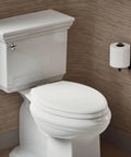 Glenbury ReadyLatch Quiet Close Elongated Toilet Seat With Soft Close White No Fuss Above Bowl Grip Tight Install Positive Lock