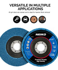 High Density Zirconia Flap Disc Set 4.5 Inch By 0.875 Inch 40 Grit Bevel Type Jumbo Pack Of 10 Durable Premium Blue Zirconia For Heavy Duty Metal Grinding