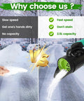 Comparison of hand spreading vs. All Purpose Hand Spreader Shaker With Adjustable Opening Sizes And Flow Dial For Even Distribution Of Grass Seed Fertilizer Salt Ice Melt Up To 80 Oz Perfect For Lawn Care Gardening And Winter Driveway Maintenance with snowy road.