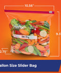 Gallon Slider Storage Bags Set Of 66 For Food Storage, Bulk Snacks, Travel Toiletries, First Aid Kits, And More With Writable Label