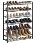 Metal Shoe Organizer 6 Tier Shoe Rack Holds Up To 30 Pairs Space Saving Garage Closet Entryway Storage Black Durable Metal Build