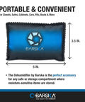 Rechargeable Desiccant Dehumidifier Bag Safe Moisture Absorber For Home Closets Gun Safes Basements Garages And Cars Microwaveable Portable Blue Dehumidifying Solution, 5x3.5 inches.