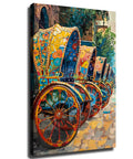 Fresh Bangladesh Rickshaw Wall Art Bringing Vibrant Bengali Folk Canvas Prints Framed 24 By 36 Inch ready to hang featuring colorful rickshaws.
