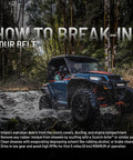 OE CVT Drive Belt for RZR Models 3211202 High Performance Replacement in action through water, showcasing durability and smooth power delivery