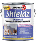 Shieldz Universal Wallcovering Primer Sealer 1 Gallon container with low odor tintable white finish label