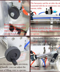 Heavy Duty Stainless Steel Automatic Liquids Filling And Sealer With Horizontal Mixing Hopper detail of operational components and adjustments.