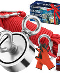 1000 Lbs Magnet Fishing Kit With Case For Men Gift Set Includes Double Sided Neodymium Magnets 65 Ft Heavy Duty Rope Protective Gloves