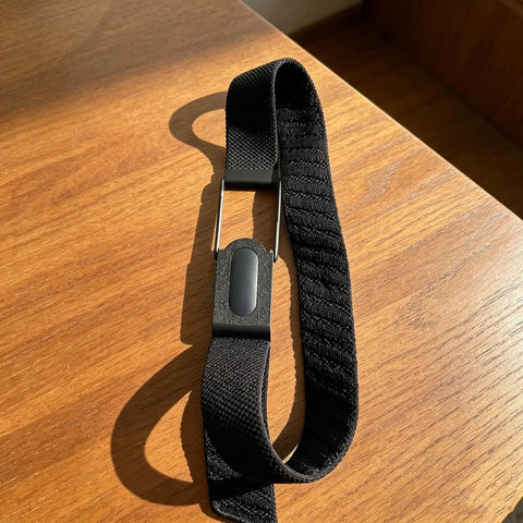 Black Dual Device Band Adapter Frame For Air To 5.0 Wearables With Interchangeable Nylon Elastic And Silicone Straps