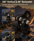 Two Pack Rugged Car LED Light Bar Mounting Brackets For Hood Mounting with 3D multi-angle adjustment on rocky terrain