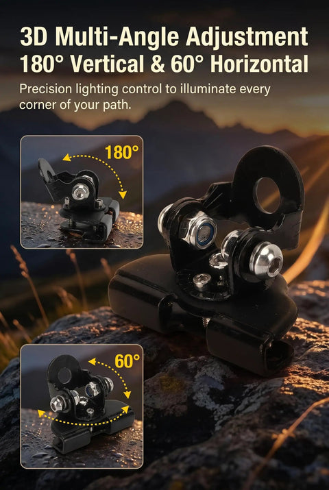 Two Pack Rugged Car LED Light Bar Mounting Brackets For Hood Mounting with 3D multi-angle adjustment on rocky terrain