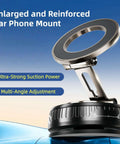 MagSafe Car Phone Mount With 360 Degree Rotatable Holder Rock Solid Vacuum Suction Up To 180 Lbs Nano Gel Grip on display