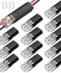 Double Wire Plug In Connector For Low Voltage LED Strips 2 Pin Quick Connect Wire Connectors For 18-22 AWG Pack Of 100