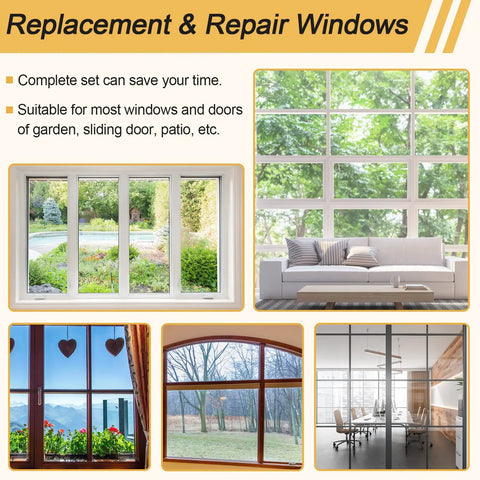 Variety of home and office windows suitable for Ultimate DIY Window Screen Repair Kit 14Pcs Set With Spline Tools and accessories.